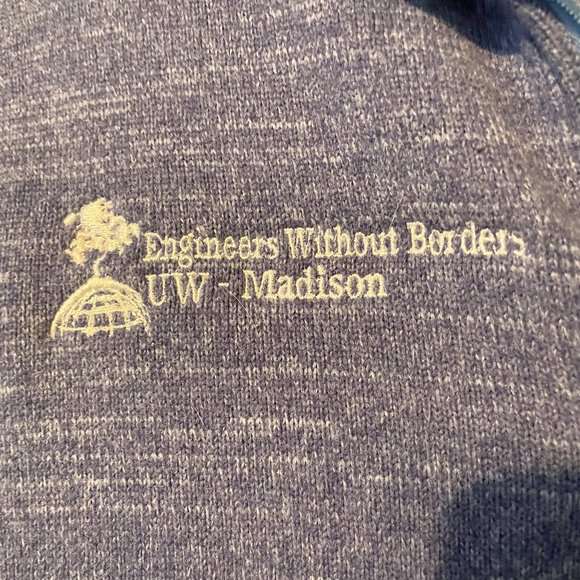 Patagonia Size L Periwinkle Blue Heathered 1/4 Zip Fleece Pullover Sweater - Picture 3 of 4